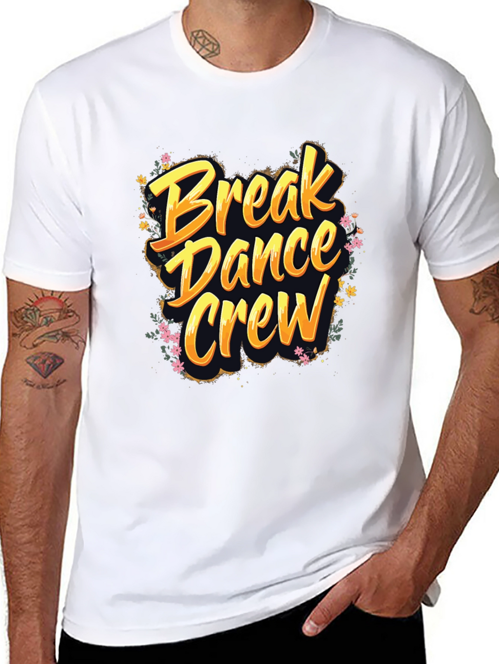 Break Dance Crew Graphic Tee - Soft Black T-Shirt