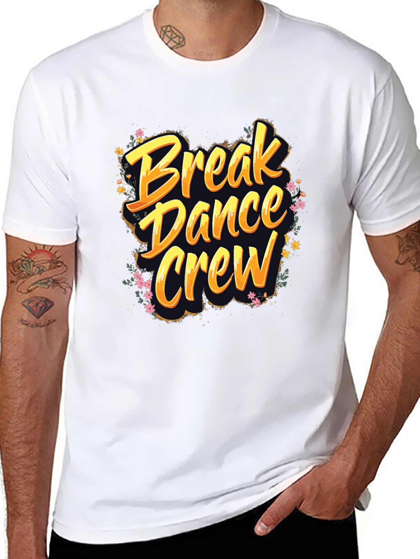 Break Dance Crew Graphic Tee - Soft Black T-Shirt