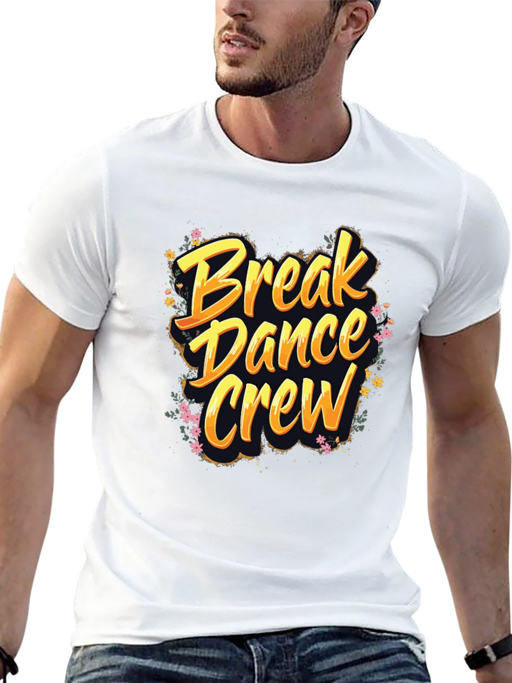 Break Dance Crew Graphic Tee - Soft Black T-Shirt