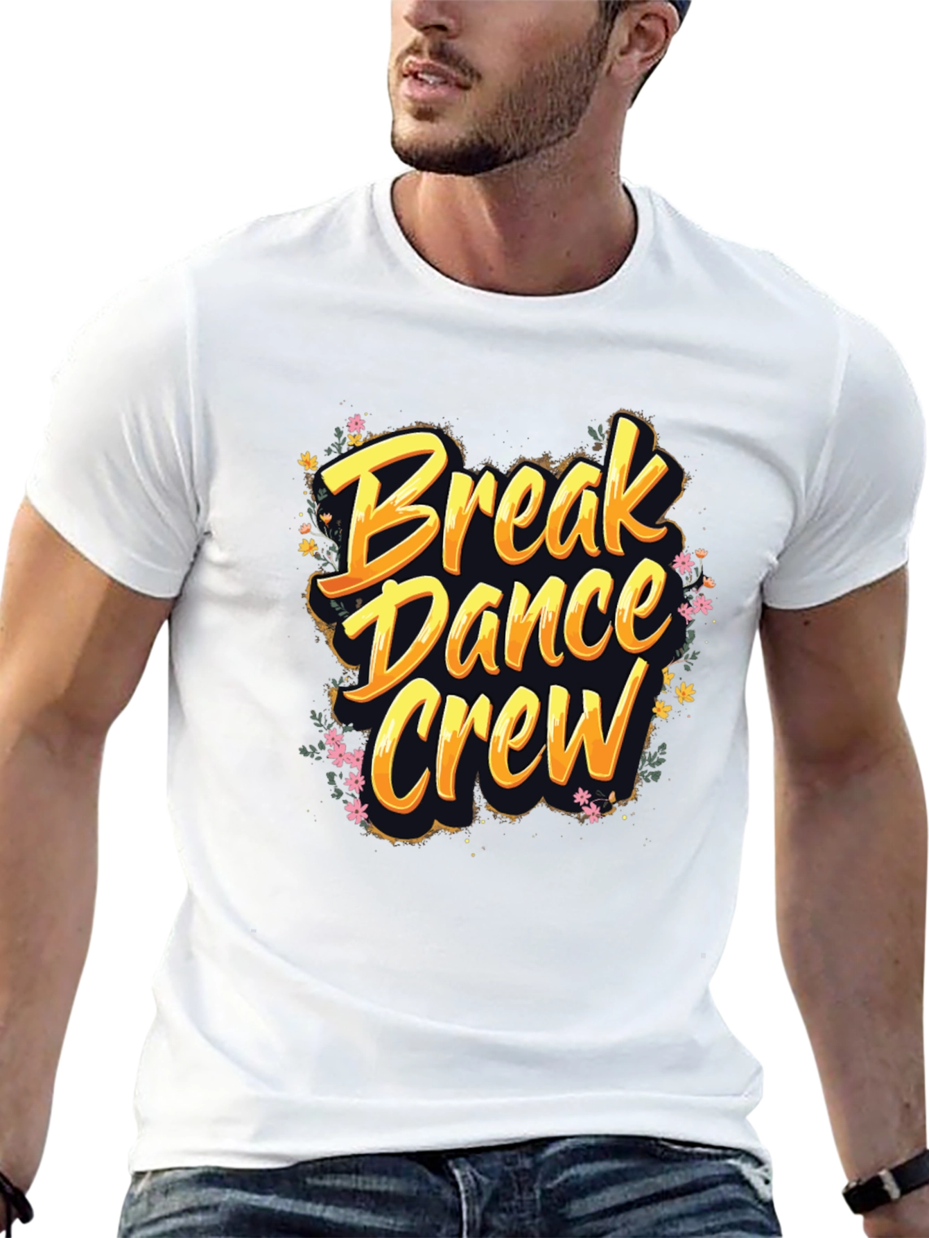 Break Dance Crew Graphic Tee - Soft Black T-Shirt