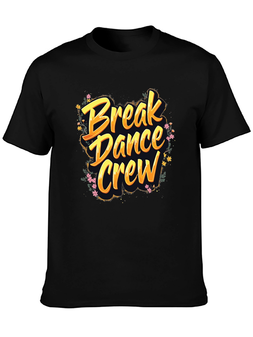 Break Dance Crew Graphic Tee - Soft Black T-Shirt