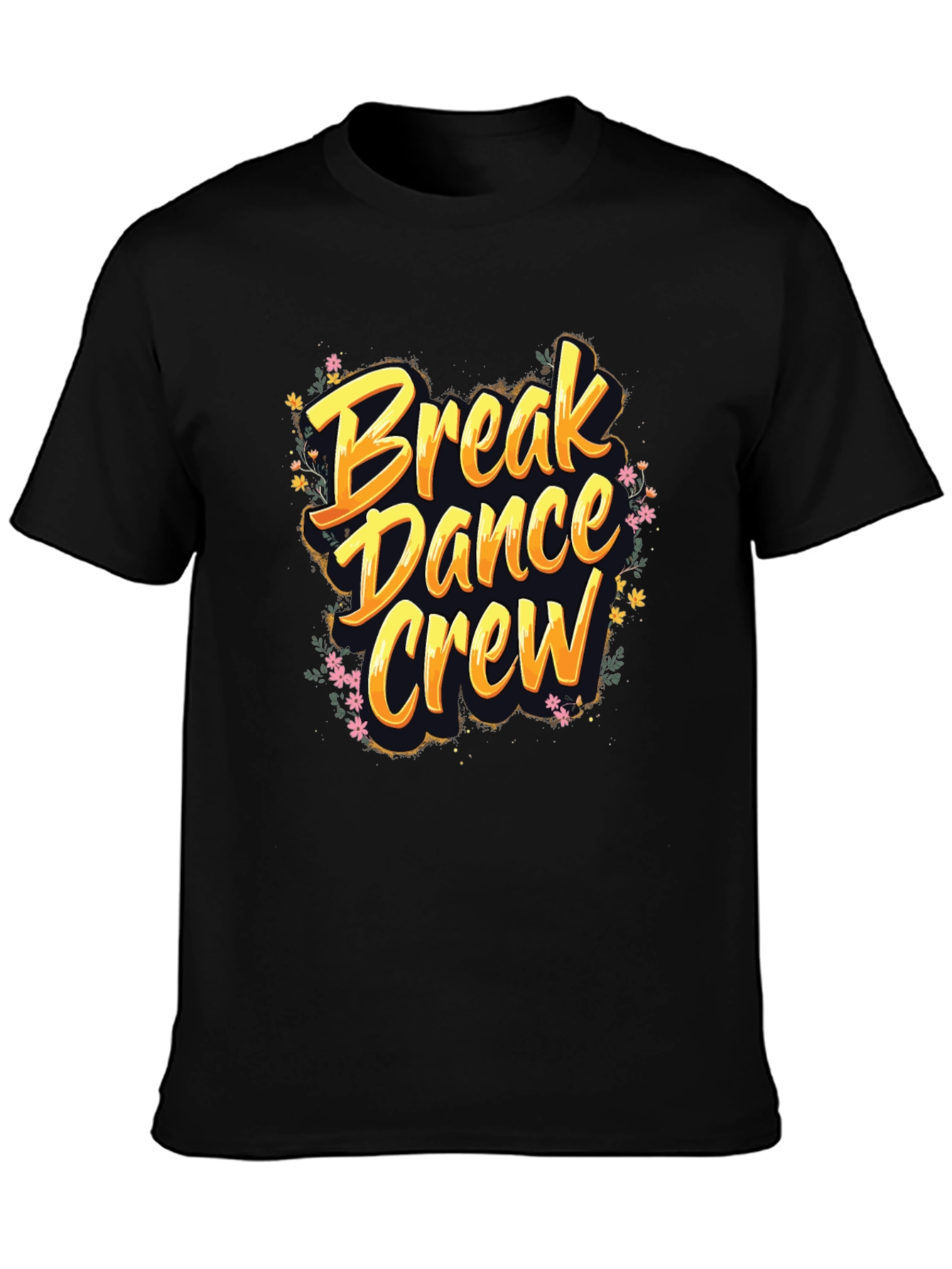 Break Dance Crew Graphic Tee - Soft Black T-Shirt