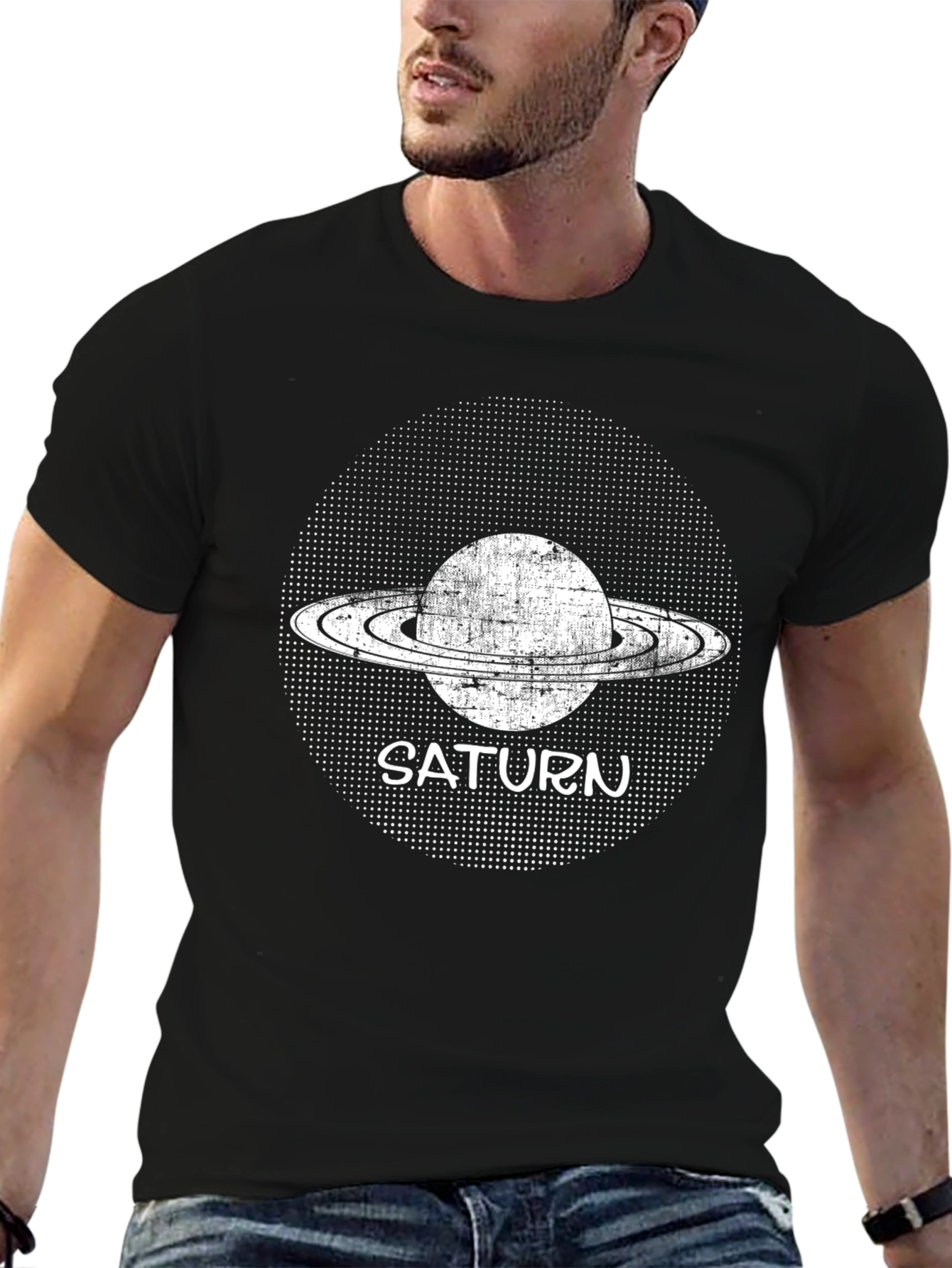 Saturn Graphic Tee - Stylish Space Shirt
