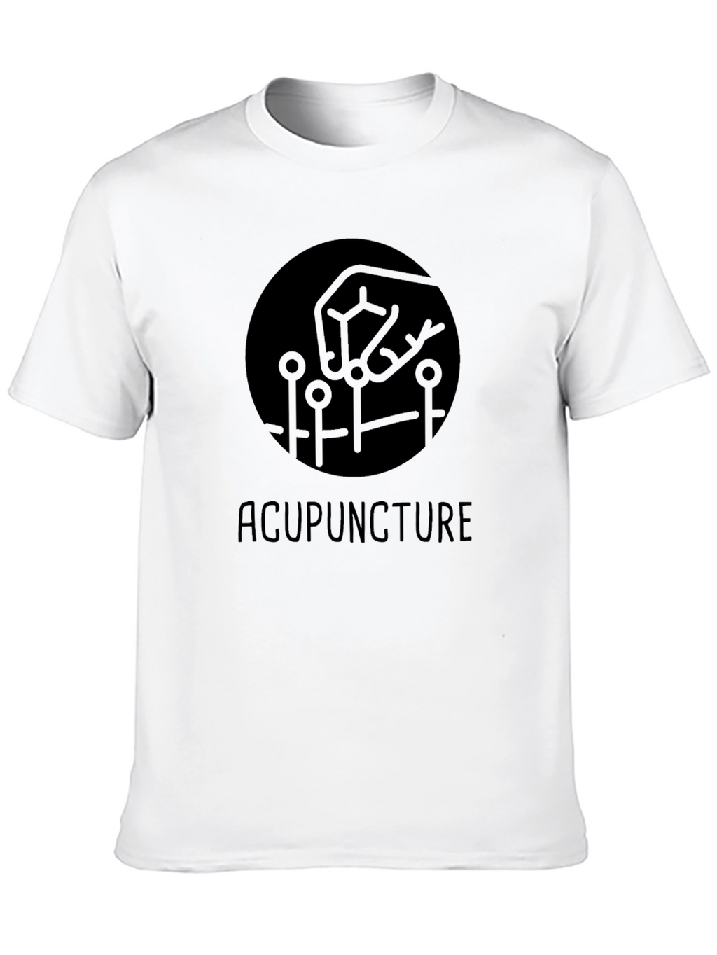 Acupuncture Graphic Tee - Black Cotton T-Shirt