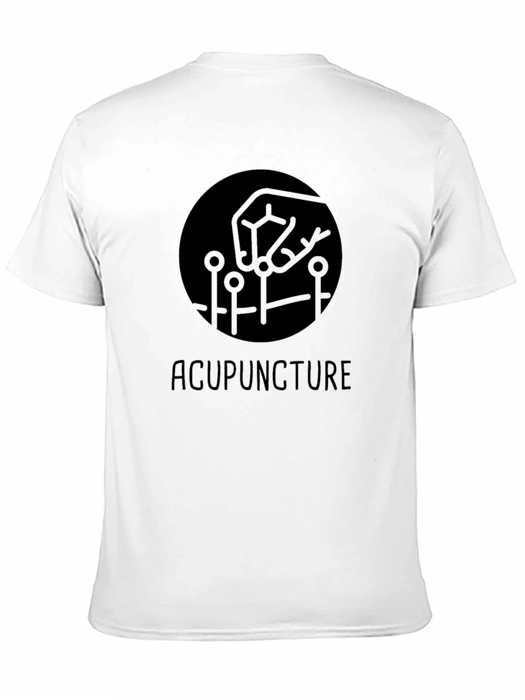 Acupuncture Graphic Tee - Black Cotton T-Shirt