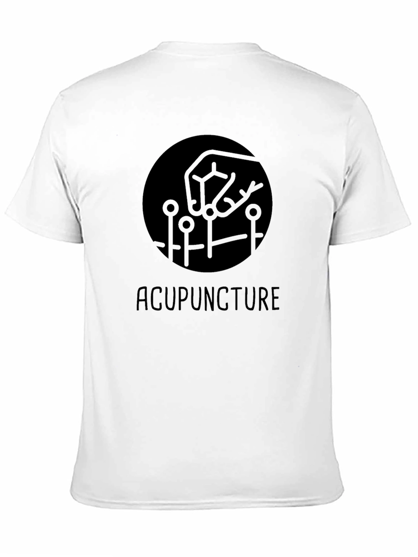 Acupuncture Graphic Tee - Black Cotton T-Shirt
