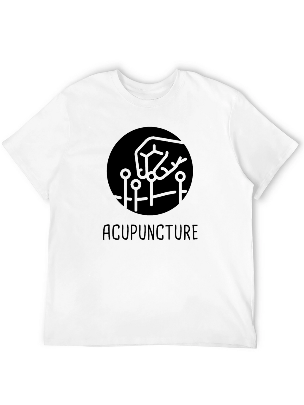 Acupuncture Graphic Tee - Black Cotton T-Shirt