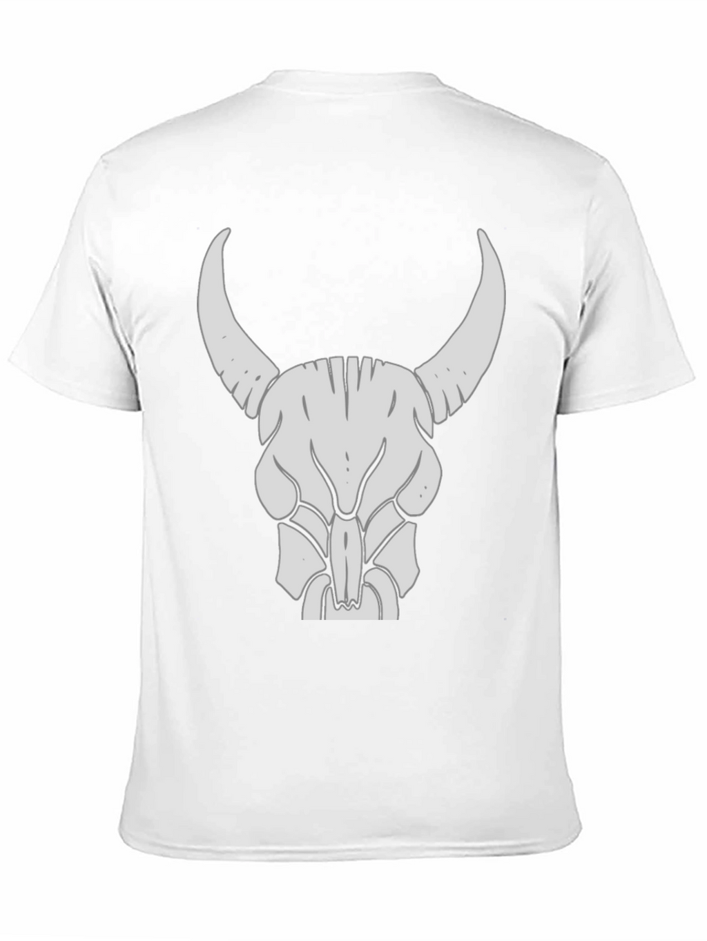 Bull Skull Graphic Tee - Black Cotton Casual Shirt