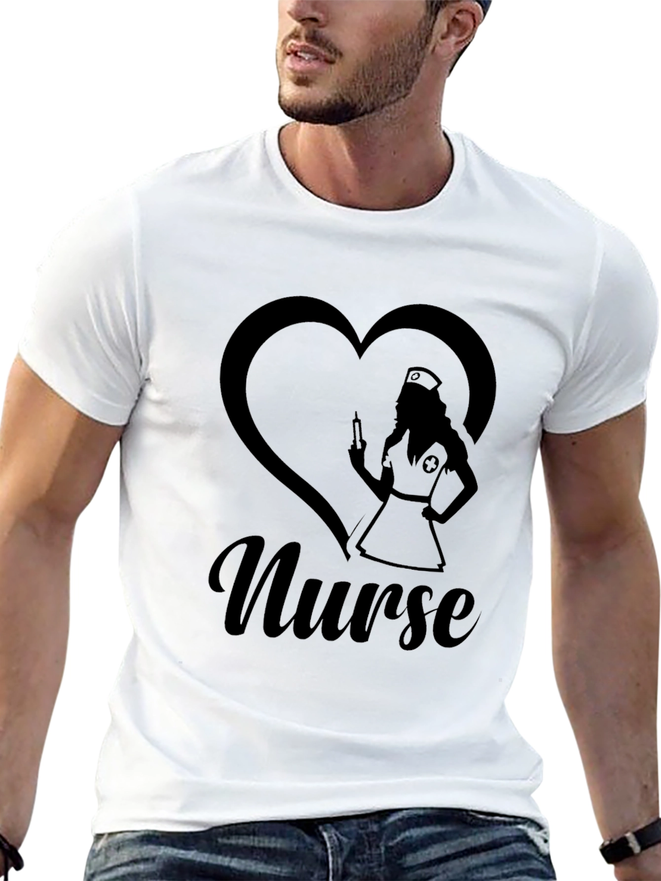 Nurse Heart Graphic T-Shirt