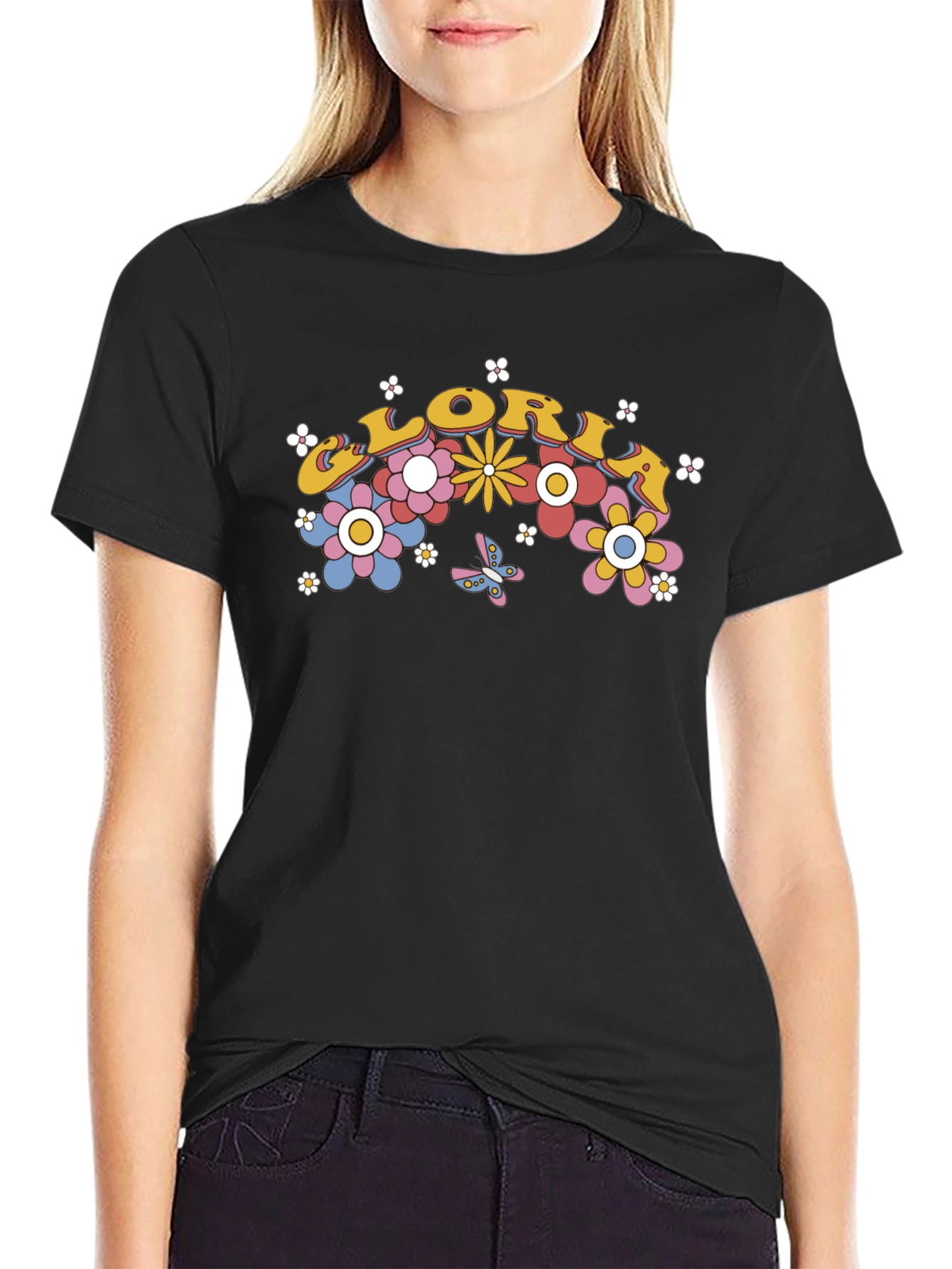 Floral Lori Graphic Tee - Retro 70s Style
