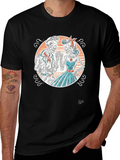 Retro Skeleton Couple Graphic T-Shirt