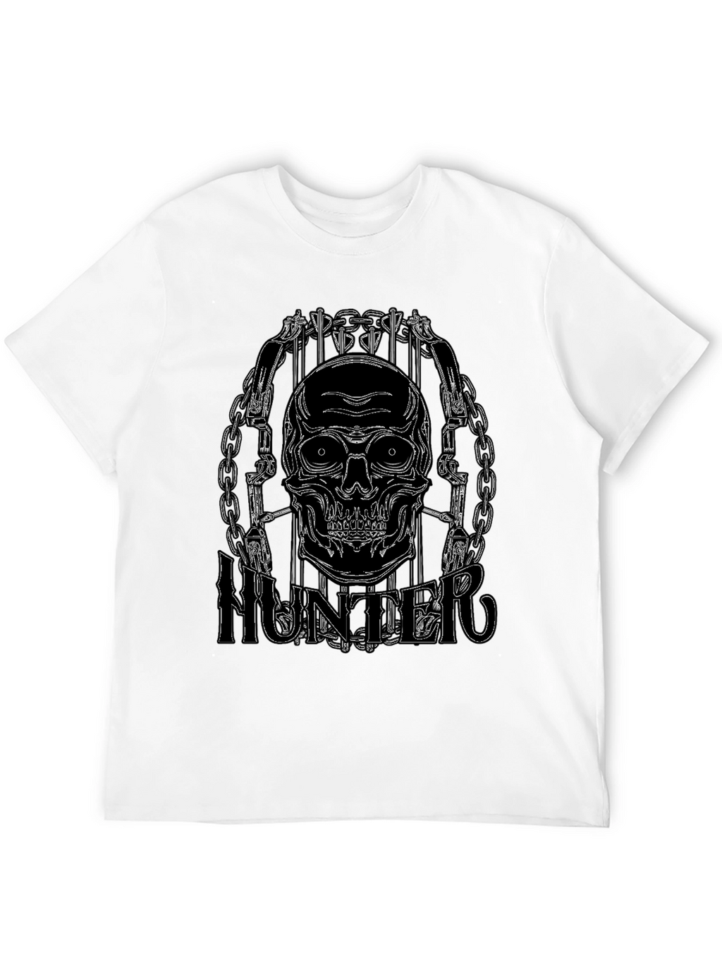 Skull Hunter Black Graphic Tee