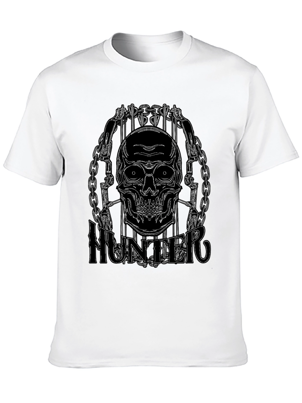 Skull Hunter Black Graphic Tee