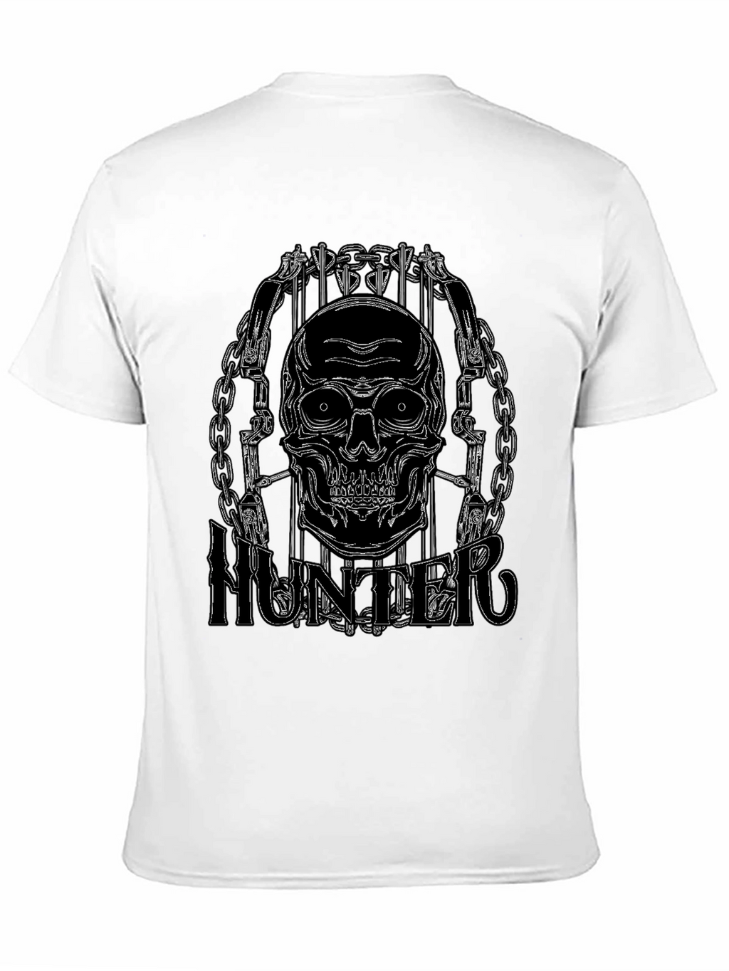 Skull Hunter Black Graphic Tee