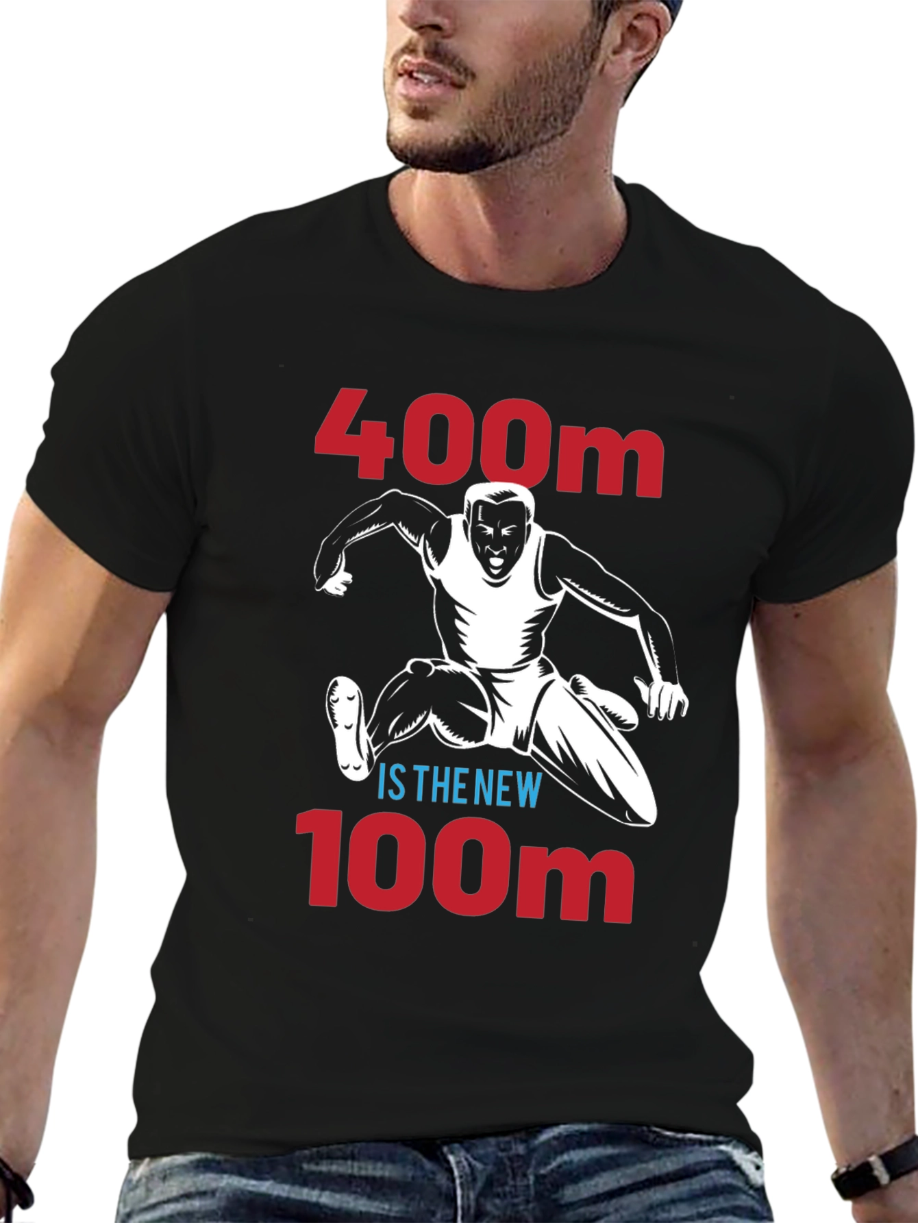 400m is the New 100m Runner Graphic Tee
