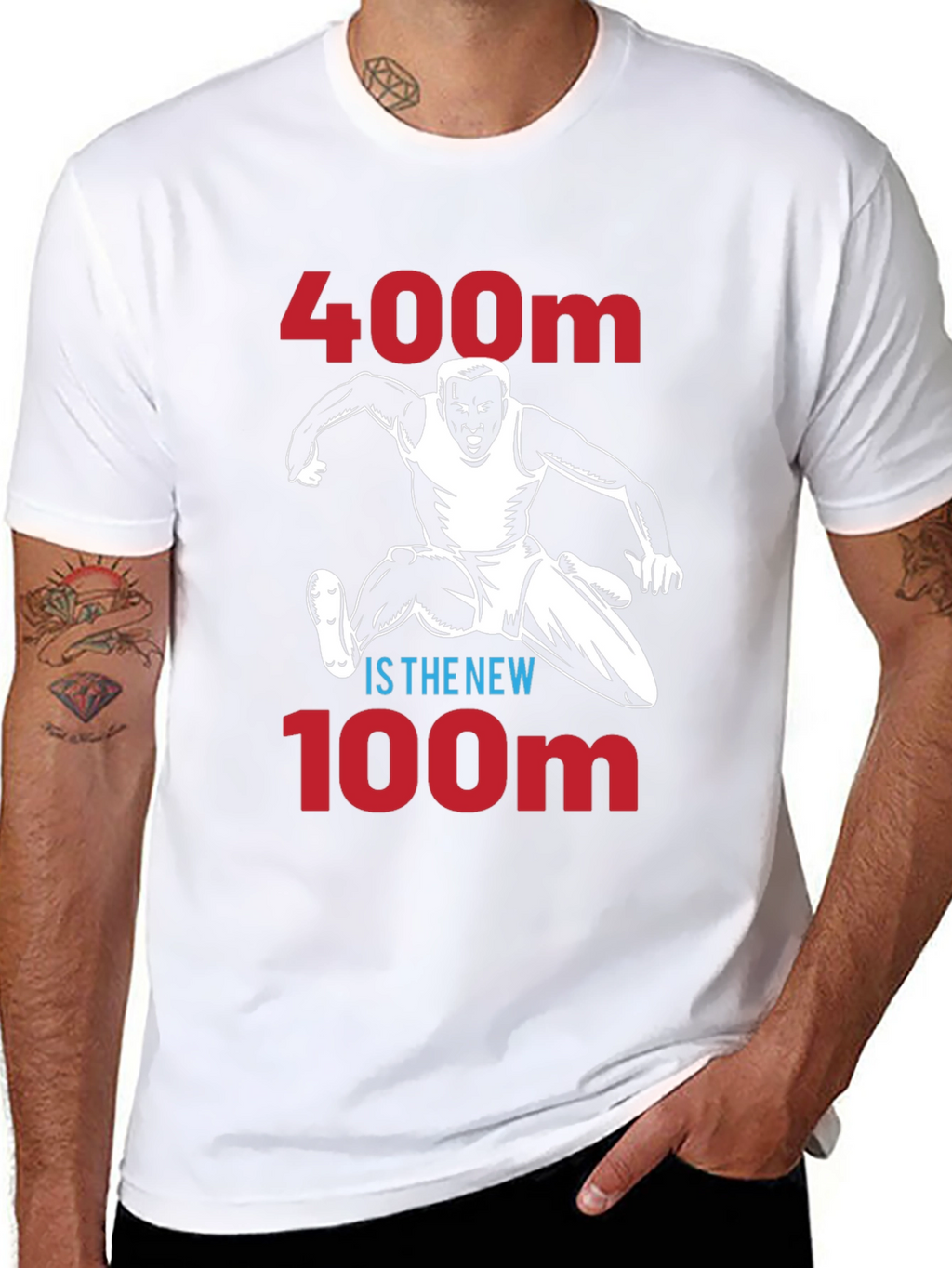 400m is the New 100m Runner Graphic Tee