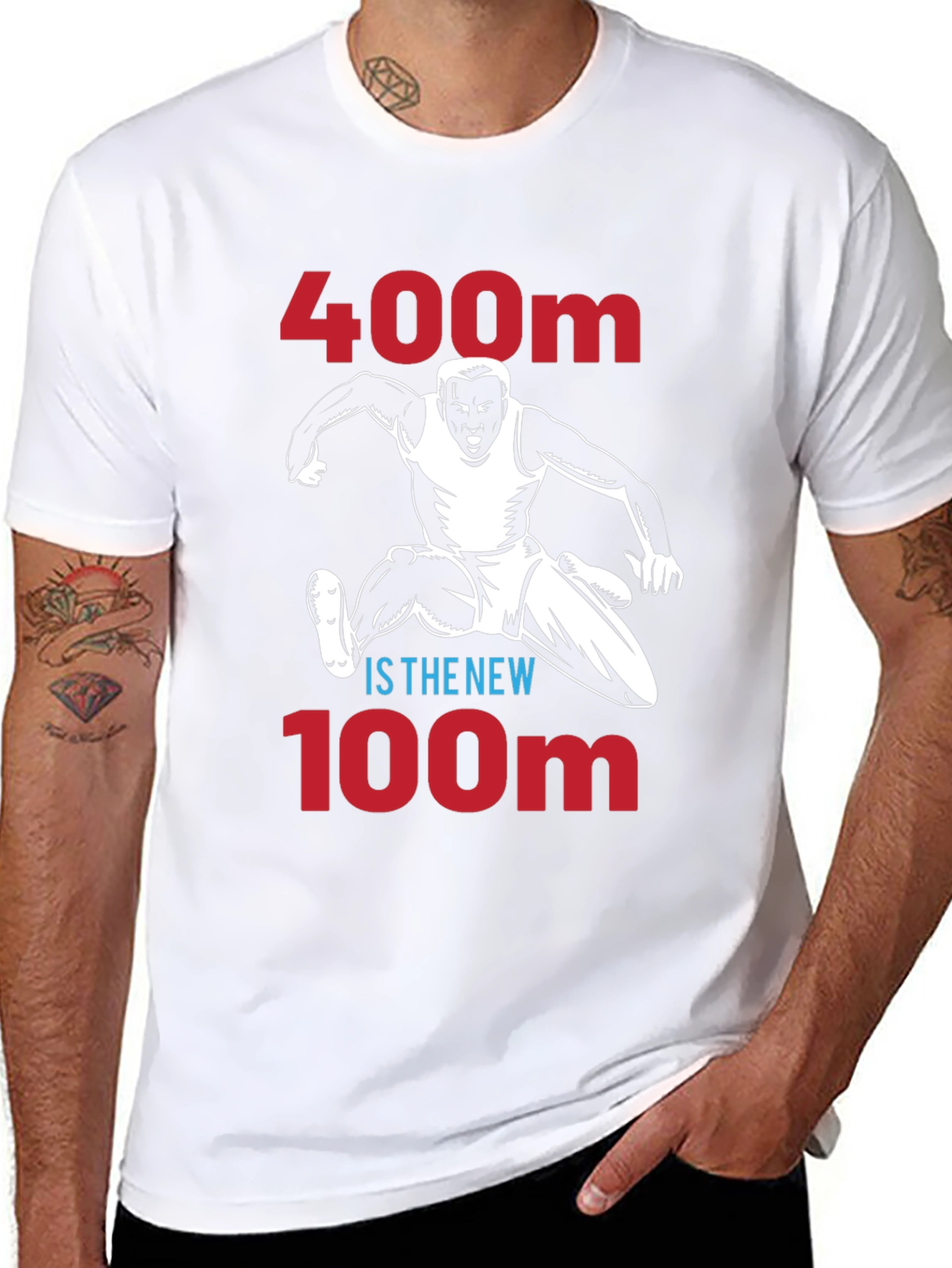 400m is the New 100m Runner Graphic Tee