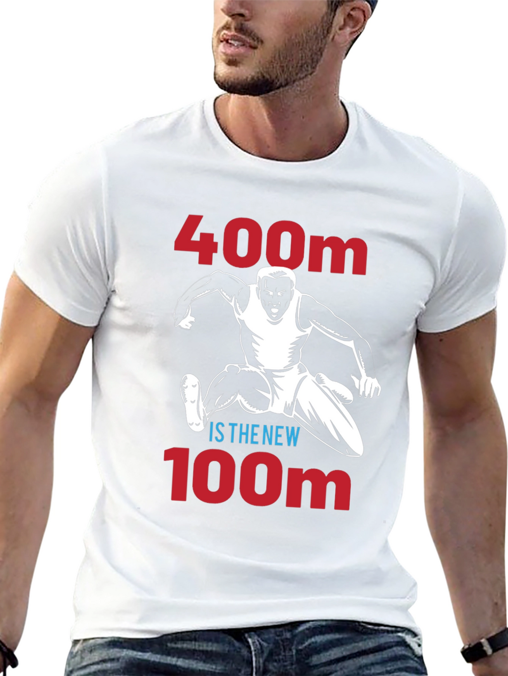 400m is the New 100m Runner Graphic Tee