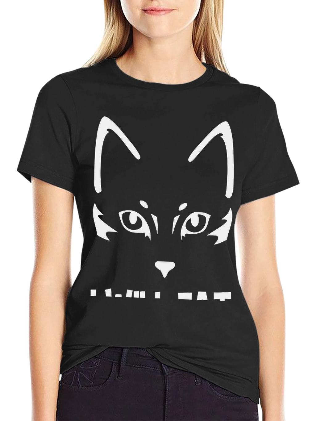 Black Cat Graphic Tee - Cool & Casual