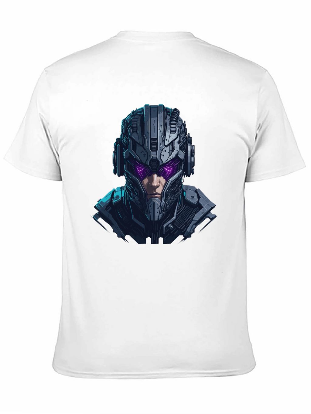 Cyberpunk Warrior Graphic Black T-Shirt