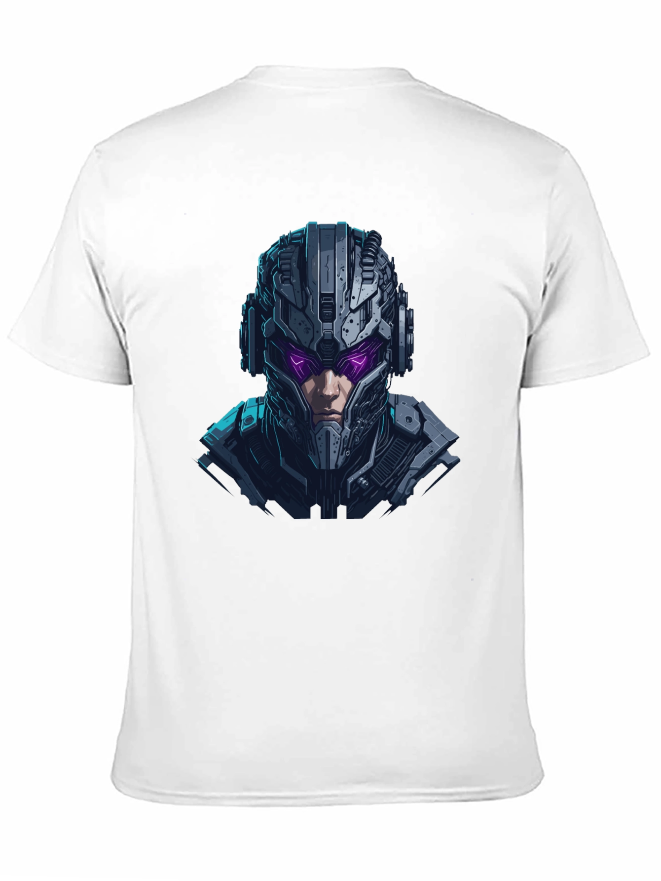 Cyberpunk Warrior Graphic Black T-Shirt