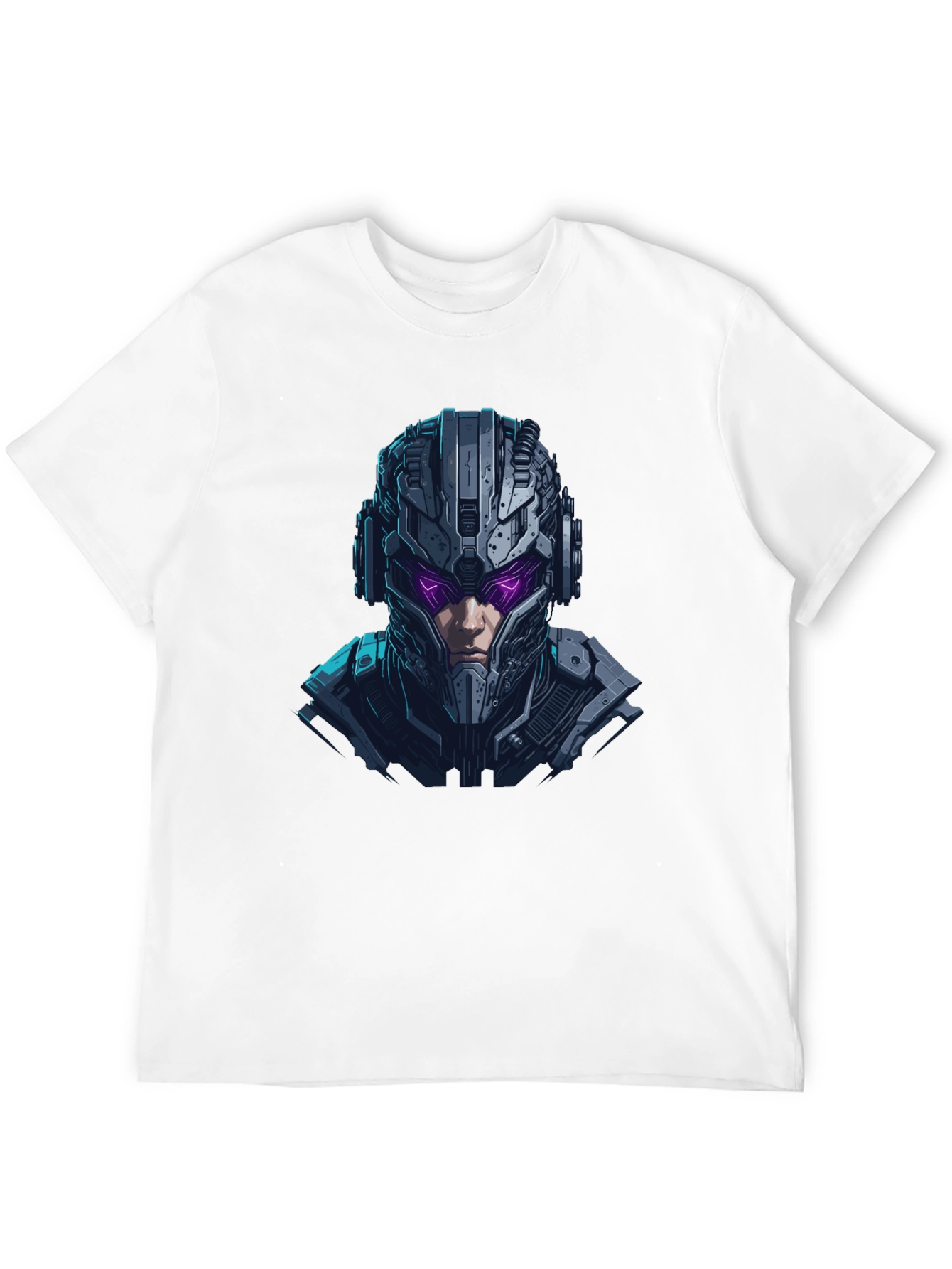 Cyberpunk Warrior Graphic Black T-Shirt