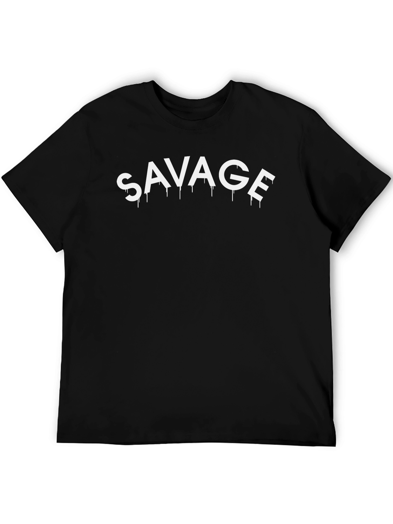Savage Graphic Tee - Mens Black Crew Neck