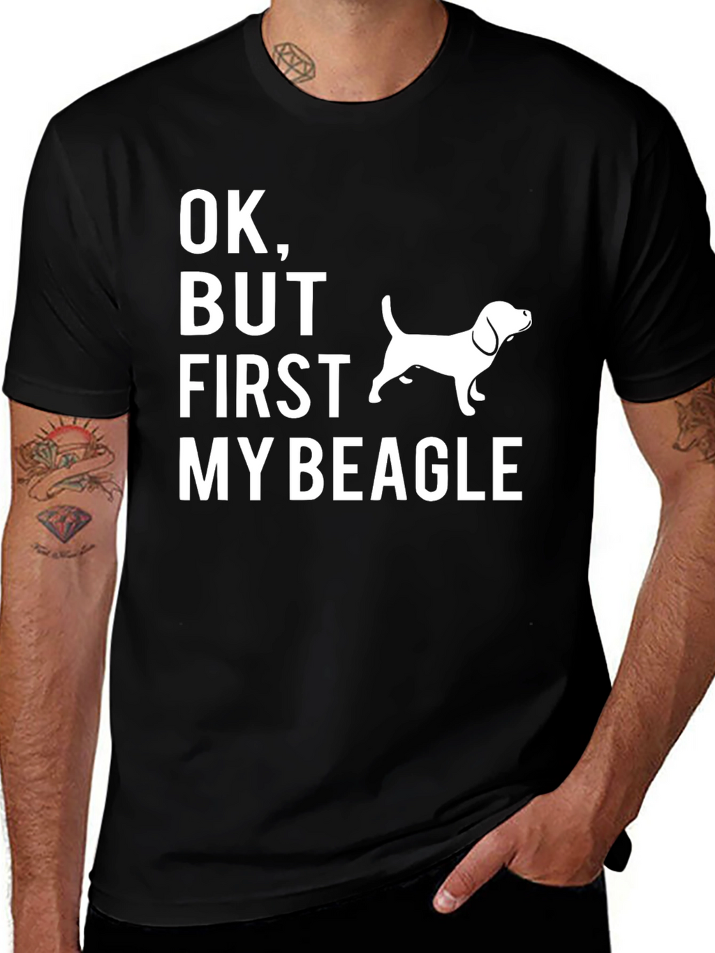 OK But First My Beagle Graphic Tee