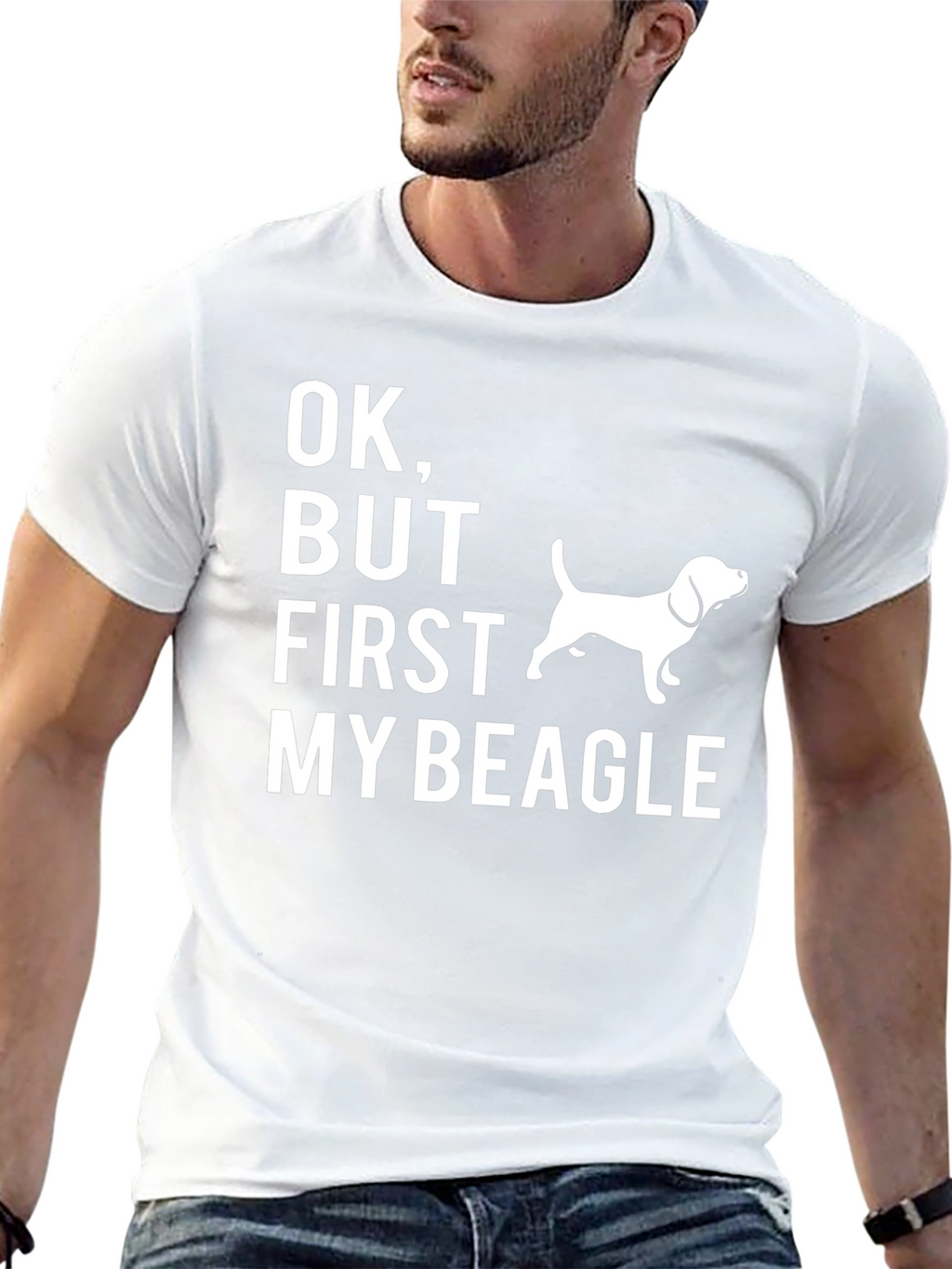 OK But First My Beagle Graphic Tee