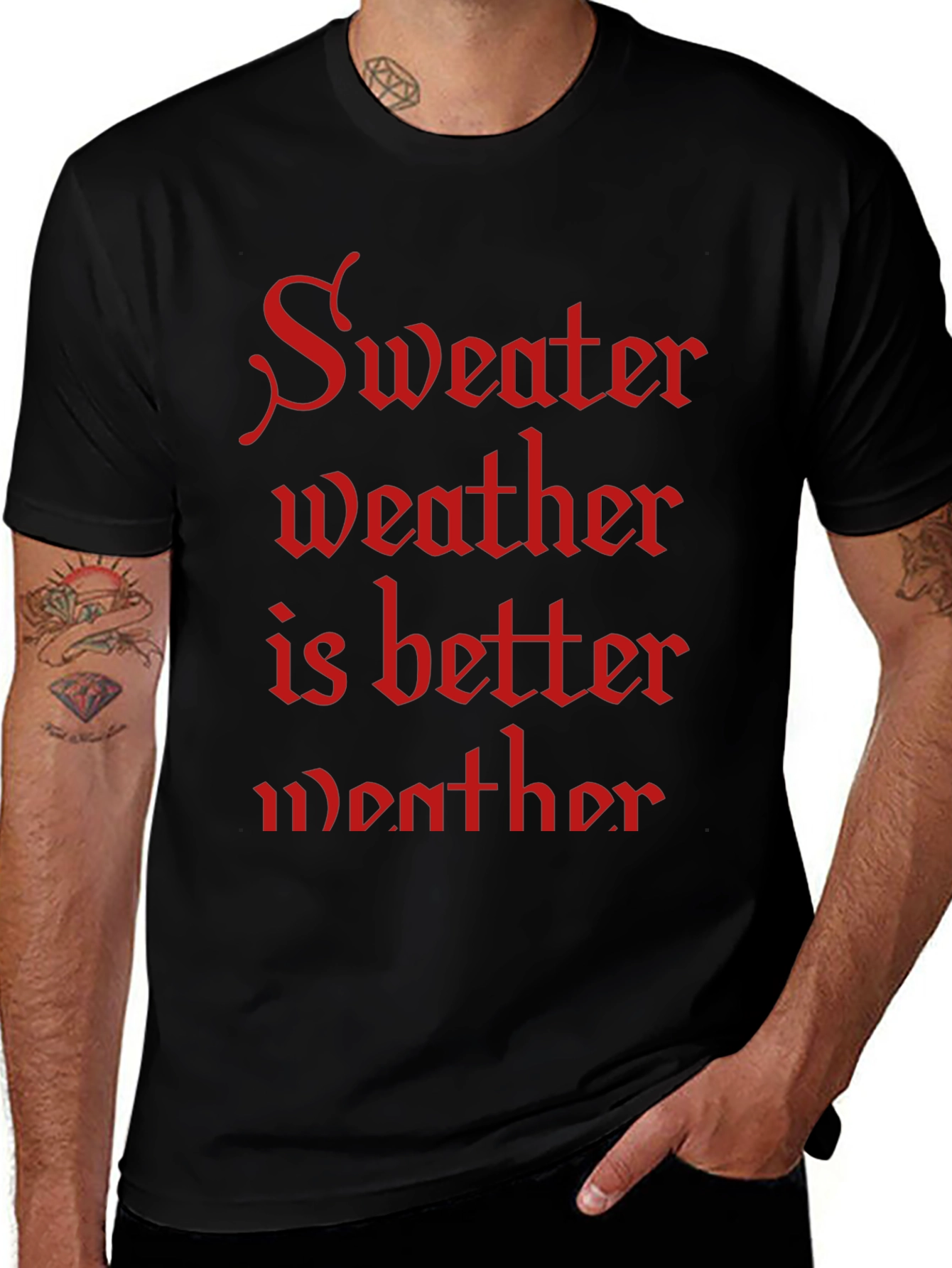 Sweater Weather T-Shirt - Cozy Season Apparel