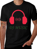 DJ Music Graphic Tee - Black T-Shirt