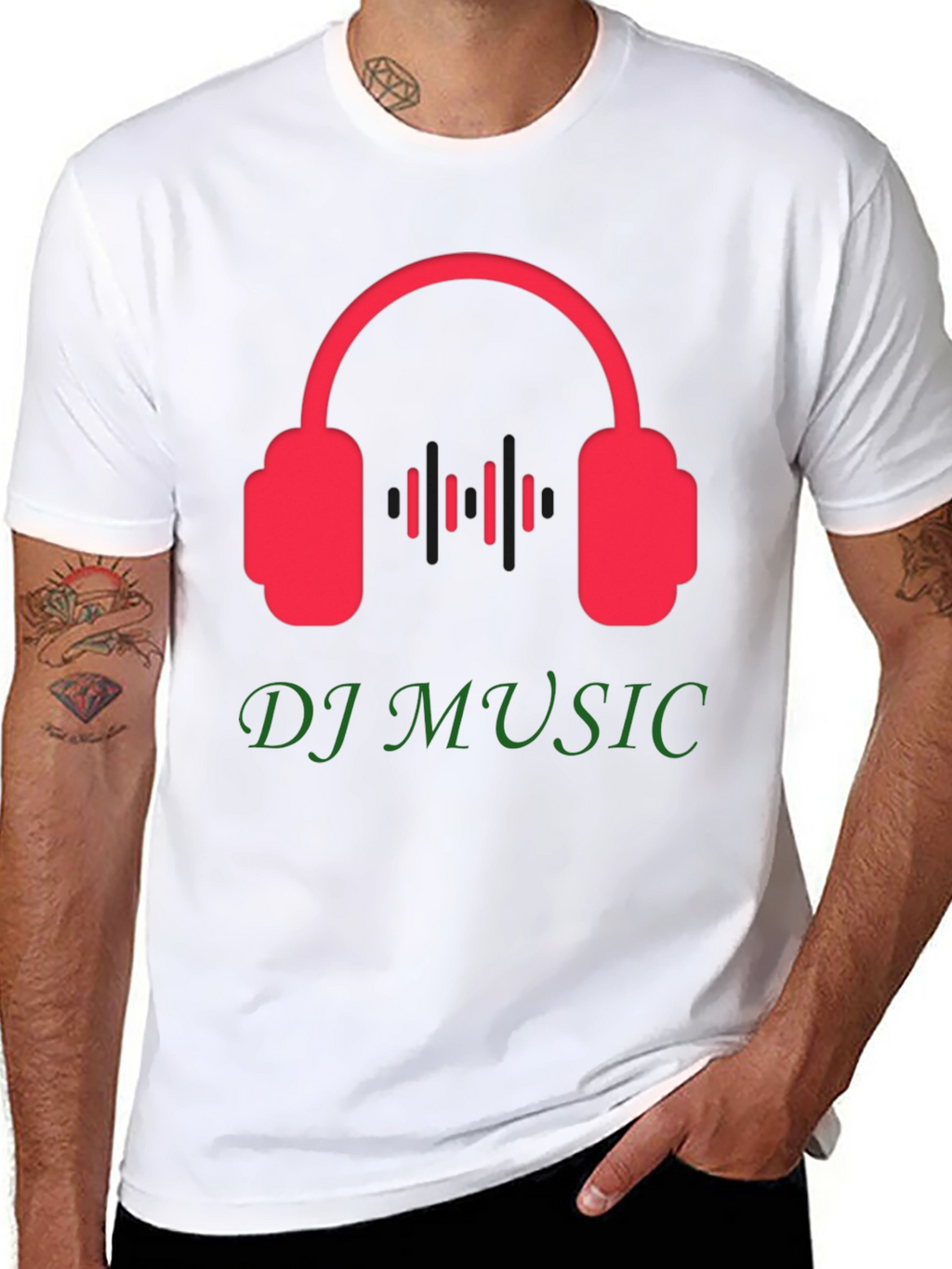 DJ Music Graphic Tee - Black T-Shirt
