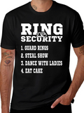 Ring Security Graphic T-Shirt - Wedding Humor Tee