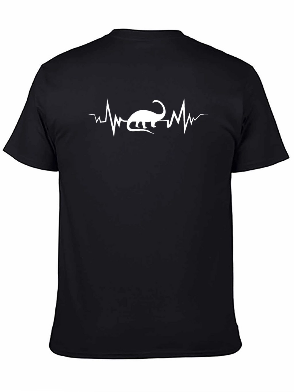 Dinosaur Heartbeat T-Shirt - Black