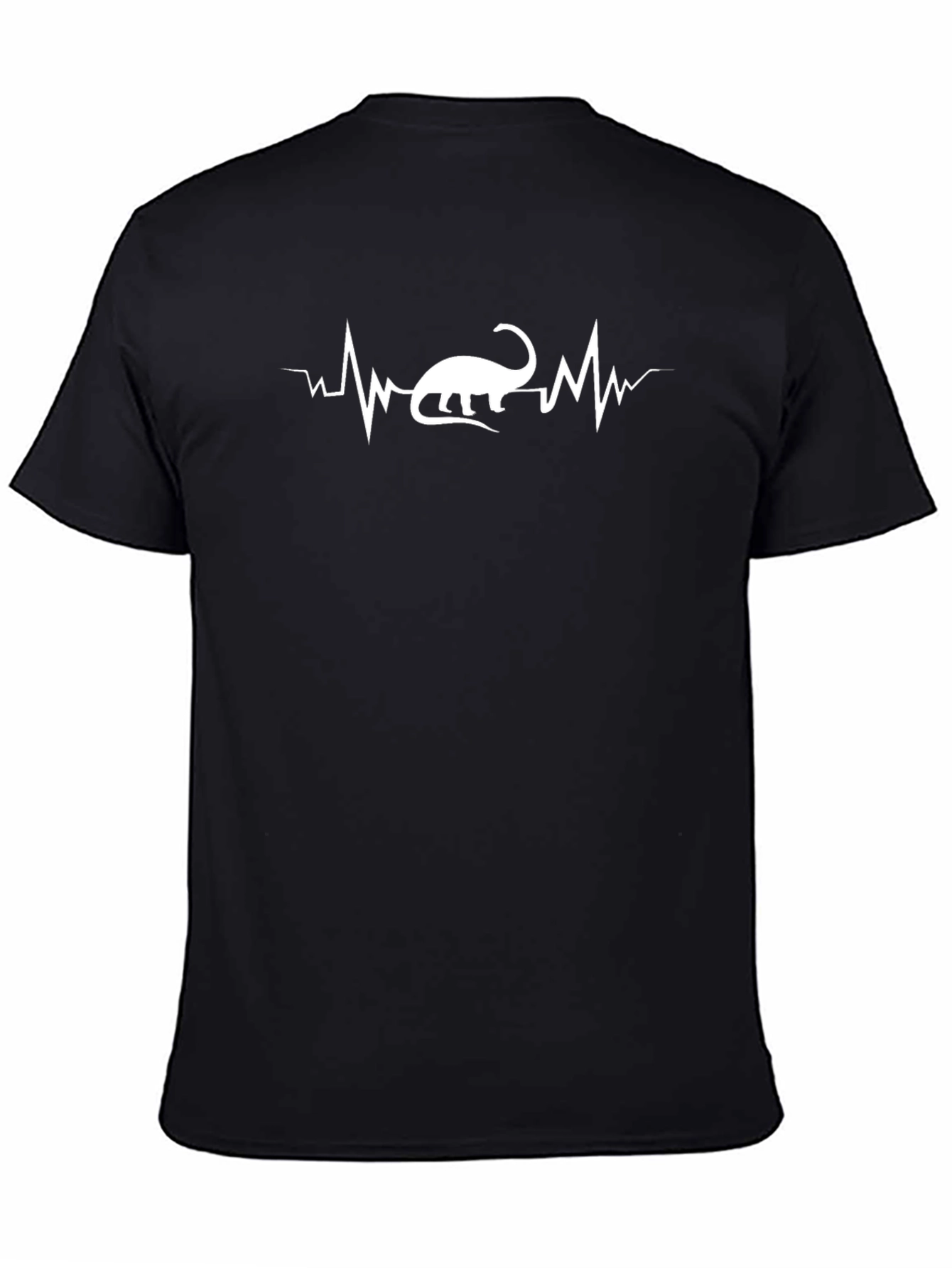 Dinosaur Heartbeat T-Shirt - Black