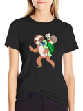Funny Sloth Snail & Turtle Graphic T-Shirt