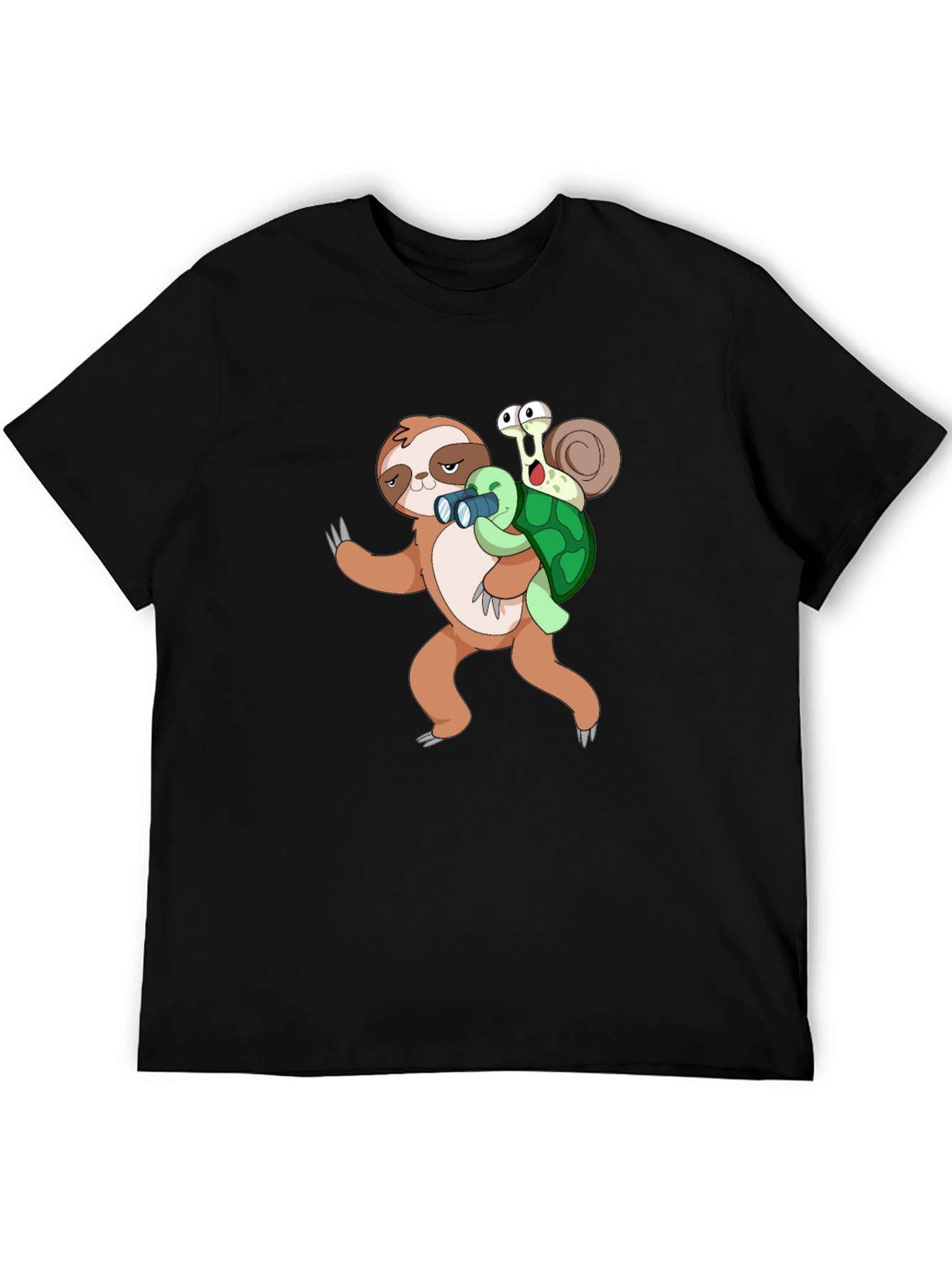 Funny Sloth Snail & Turtle Graphic T-Shirt