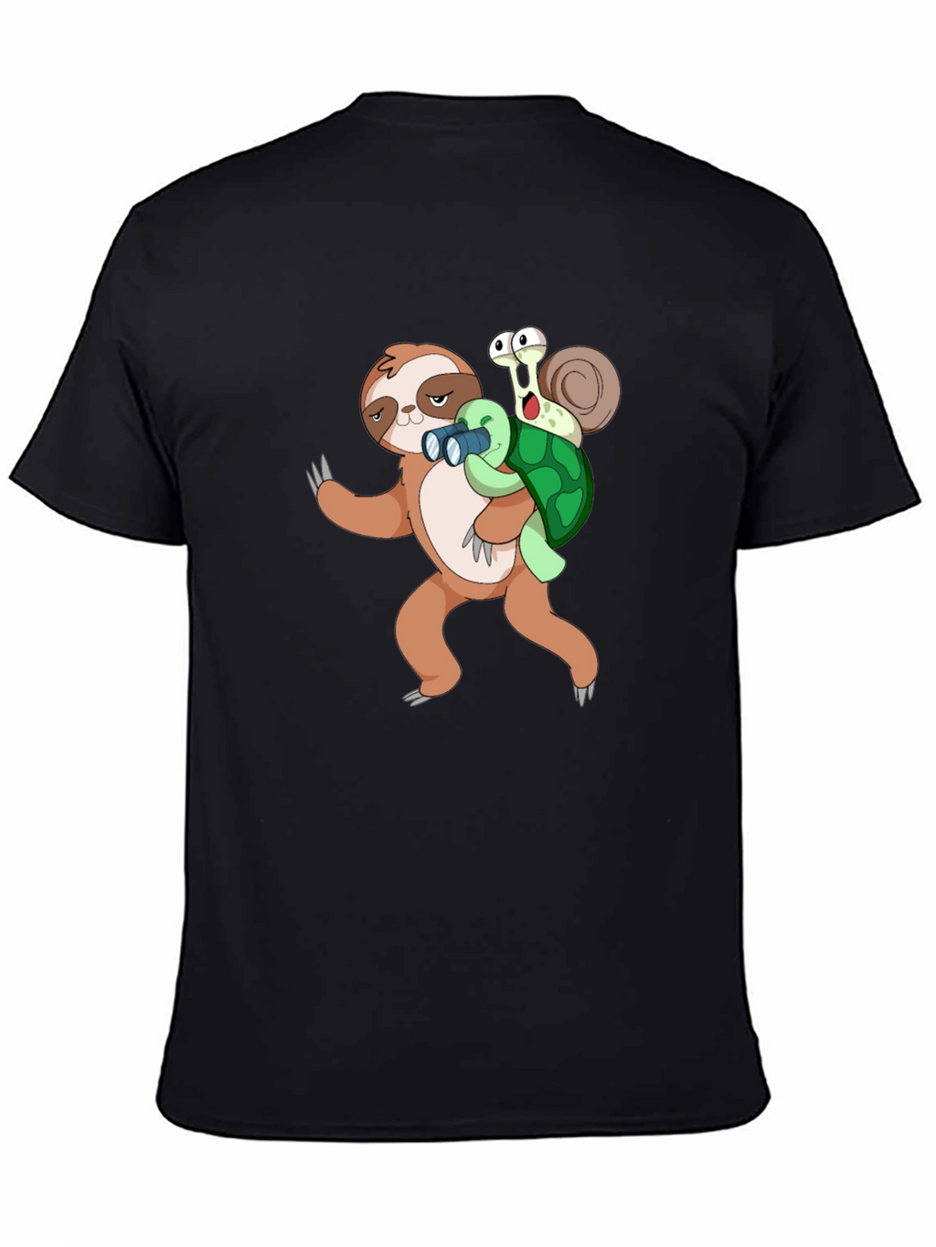 Funny Sloth Snail & Turtle Graphic T-Shirt