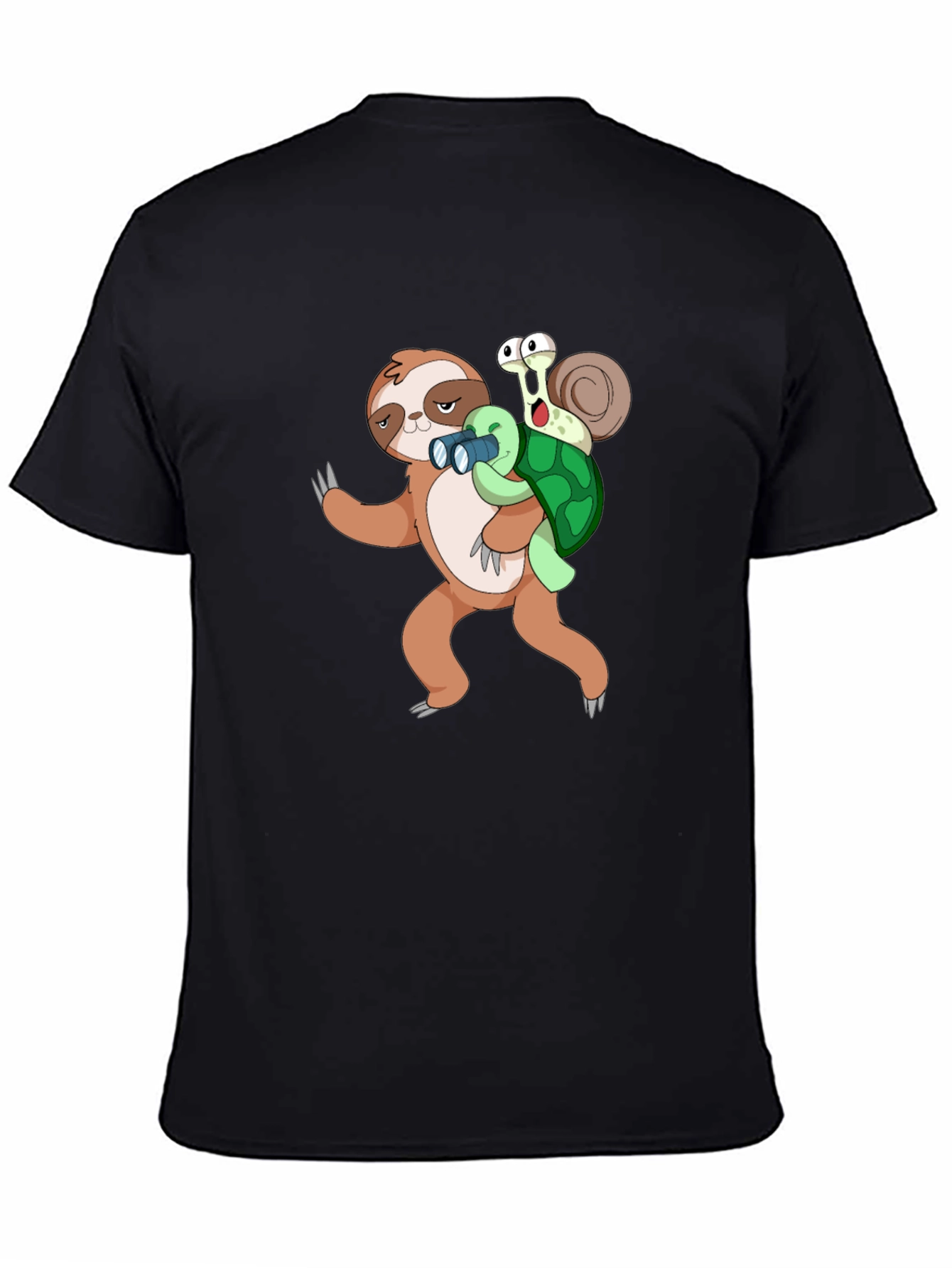 Funny Sloth Snail & Turtle Graphic T-Shirt
