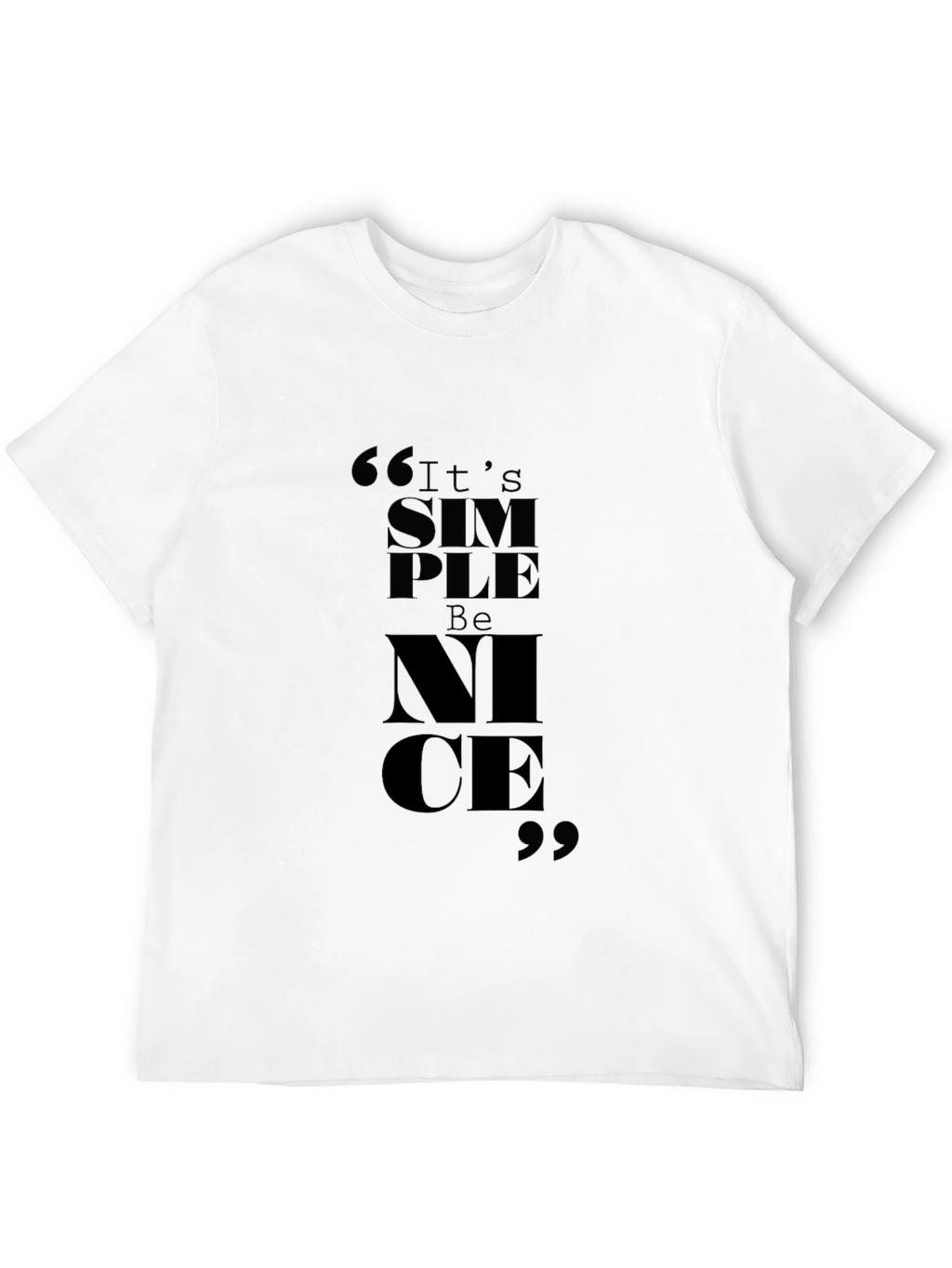 Simple Be Nice Black T-Shirt