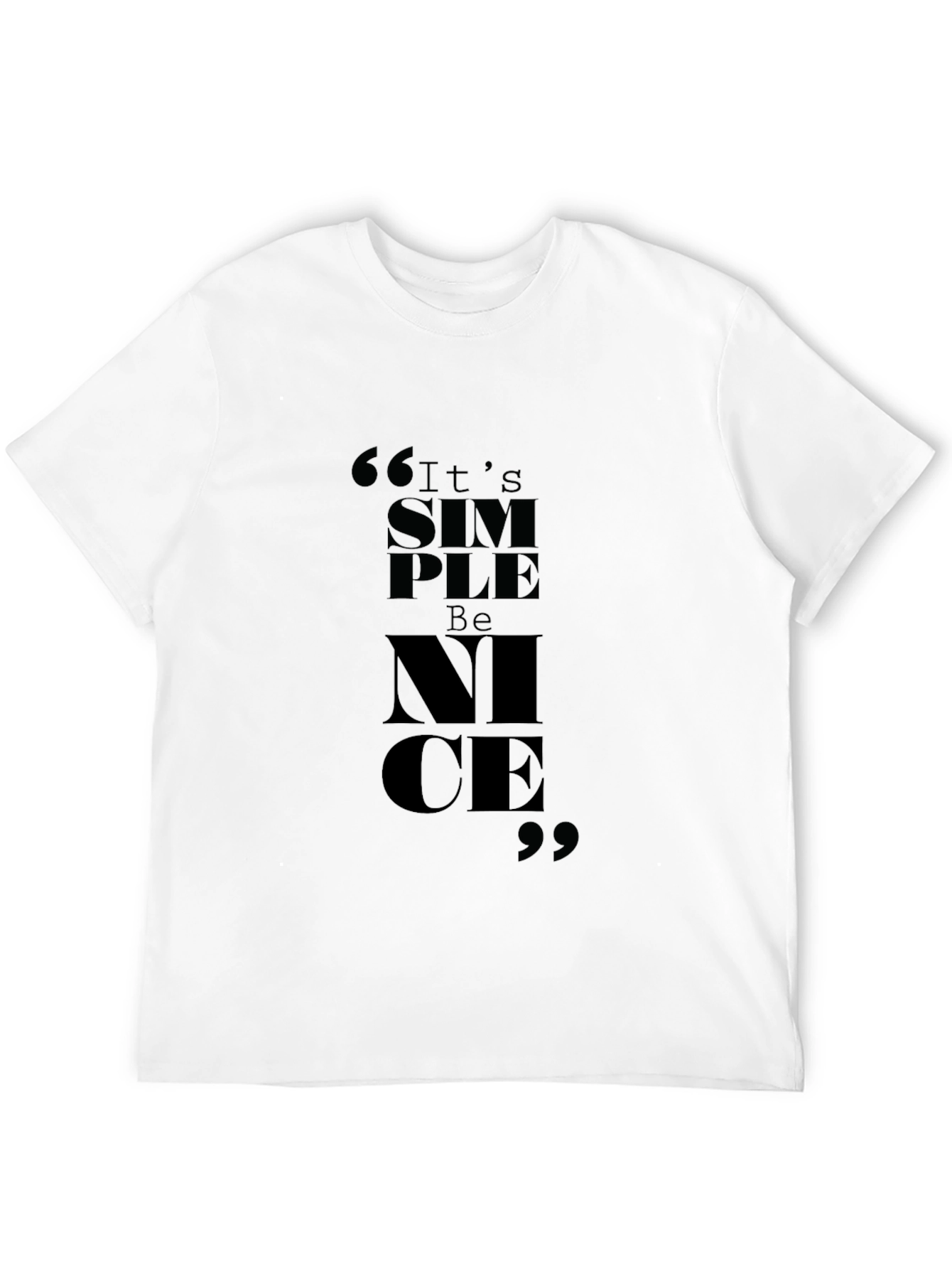 Simple Be Nice Black T-Shirt
