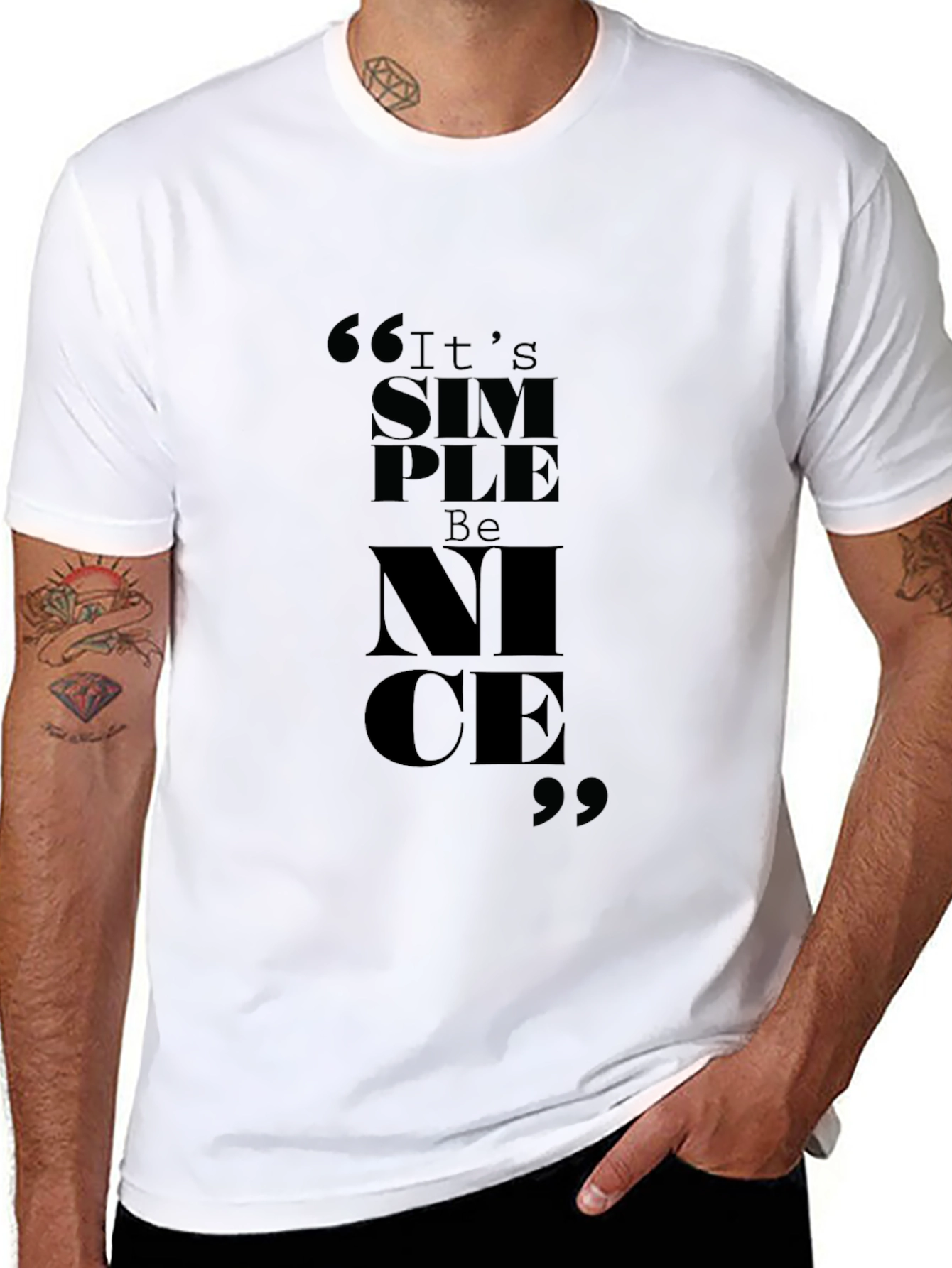 Simple Be Nice Black T-Shirt