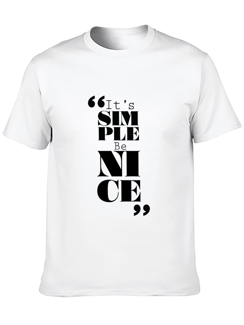 Simple Be Nice Black T-Shirt