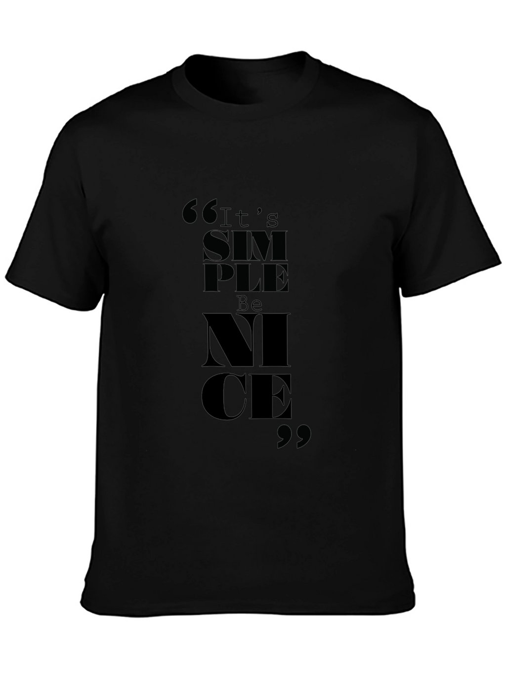 Simple Be Nice Black T-Shirt