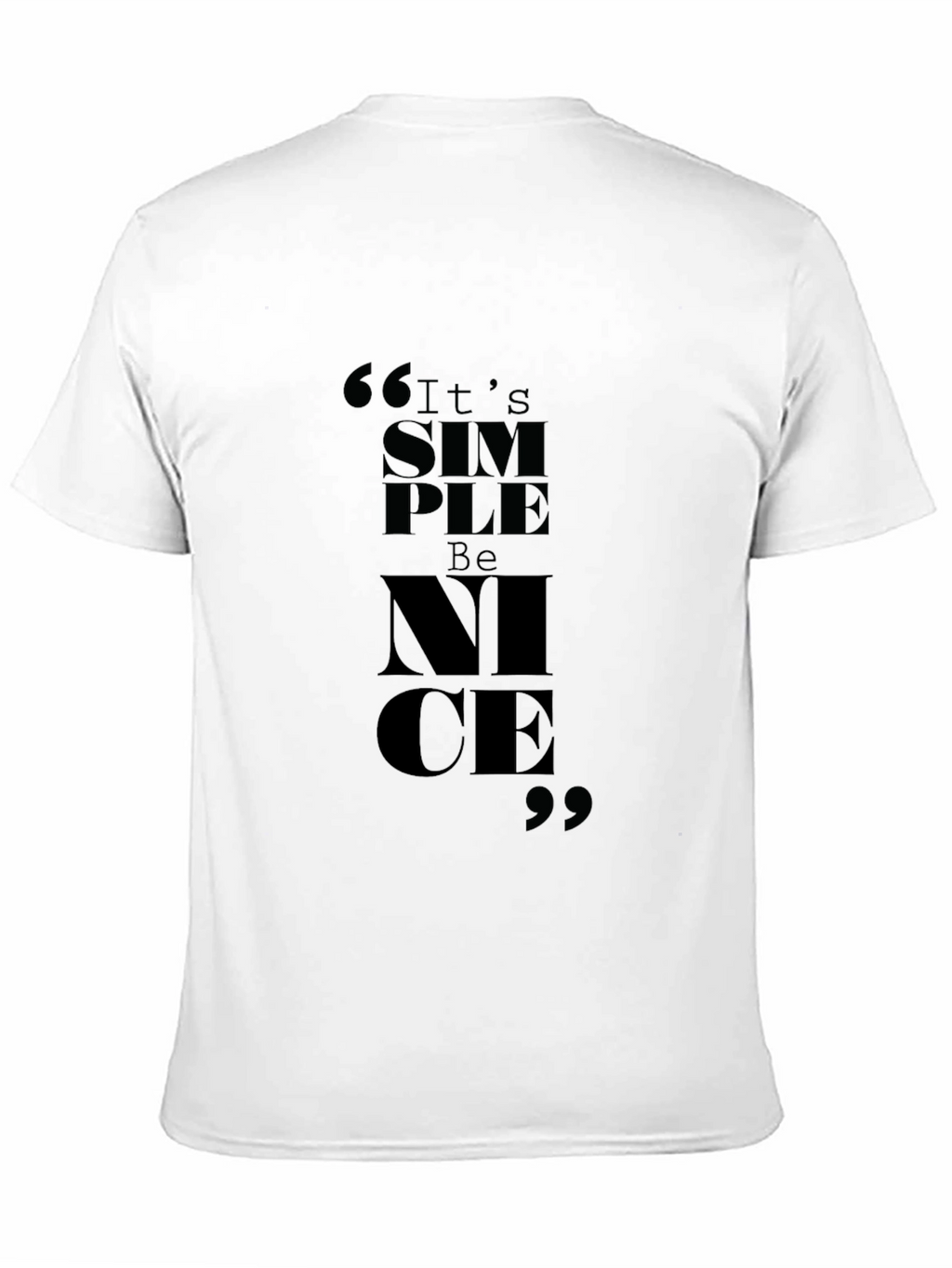 Simple Be Nice Black T-Shirt