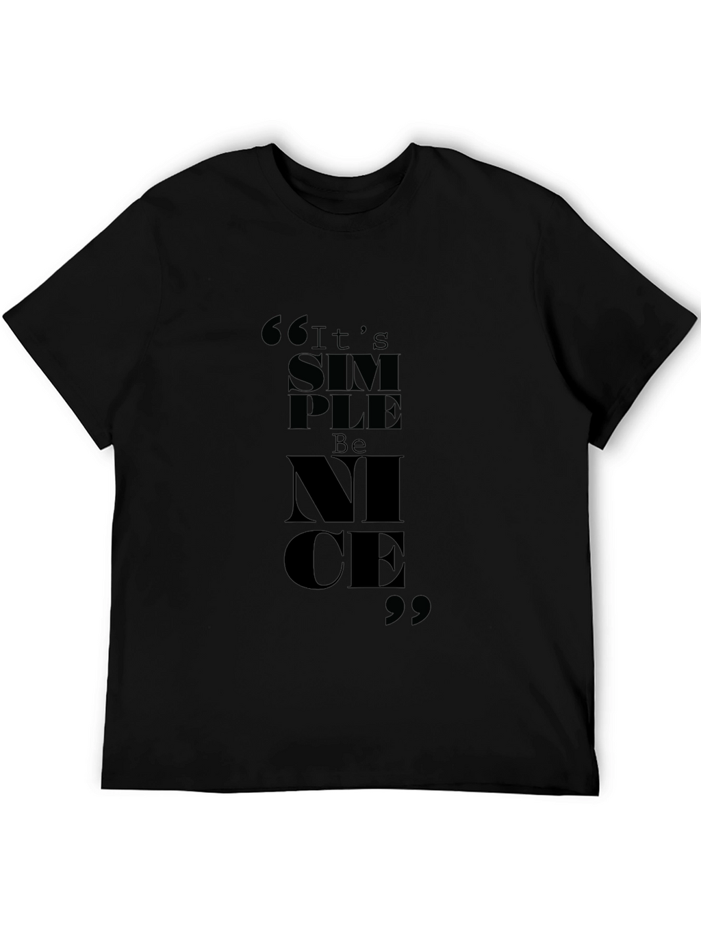 Simple Be Nice Black T-Shirt