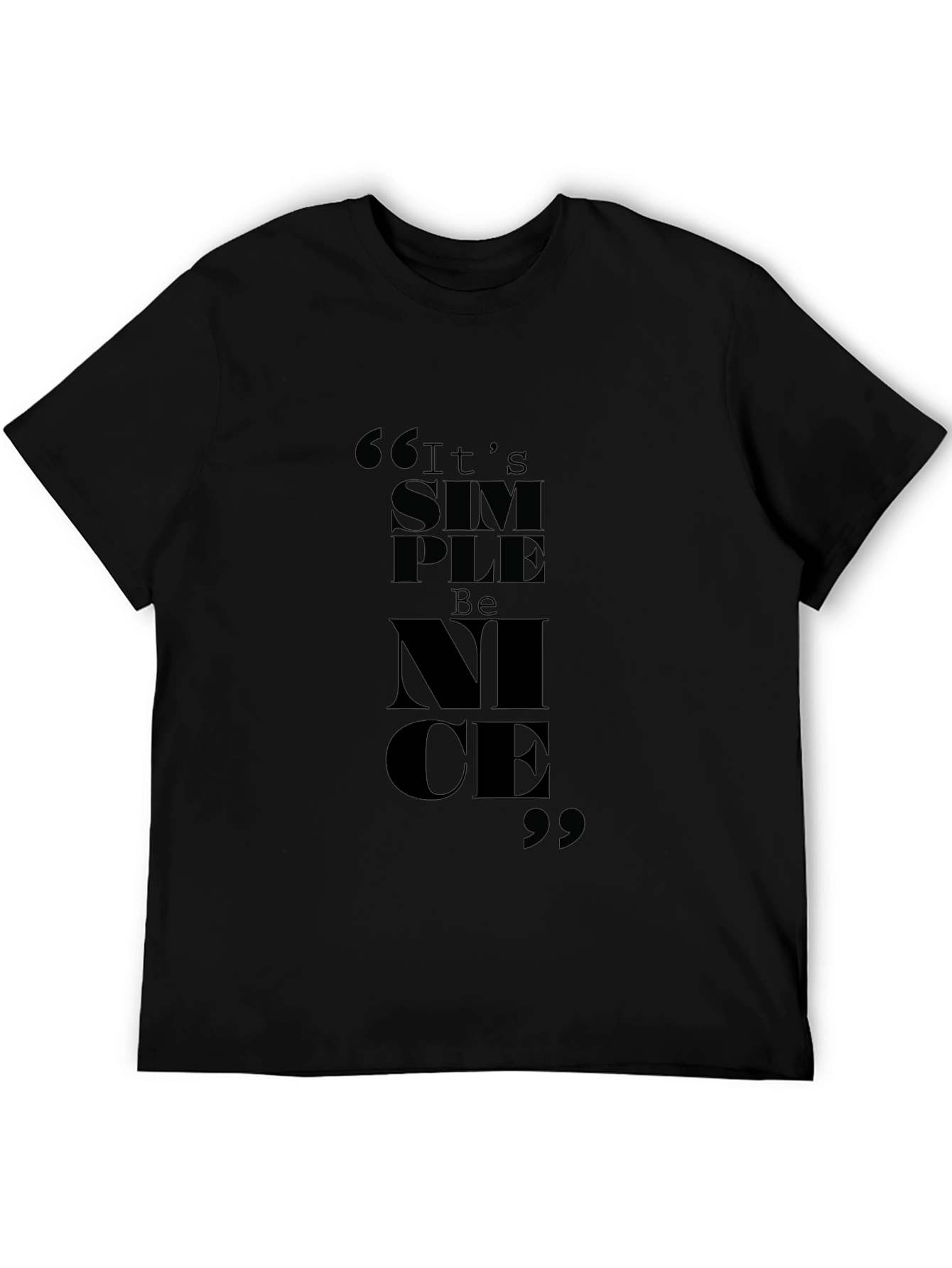 Simple Be Nice Black T-Shirt