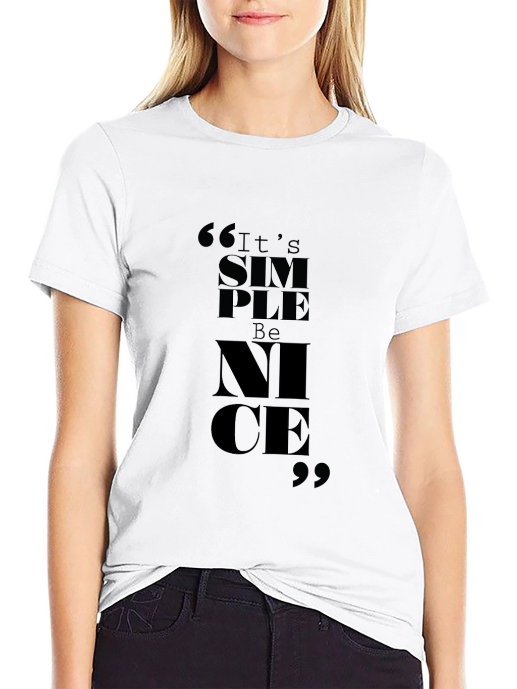 Simple Be Nice Black T-Shirt