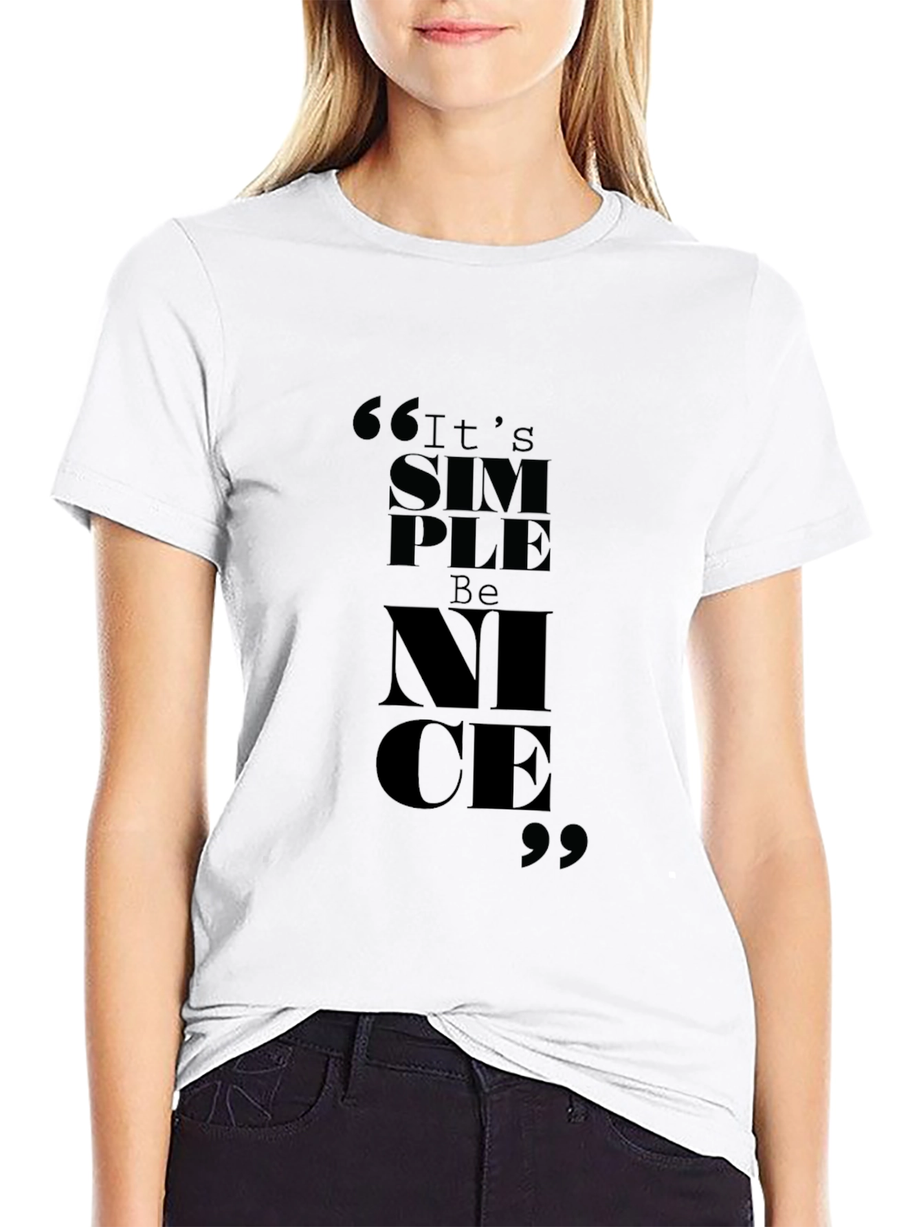 Simple Be Nice Black T-Shirt