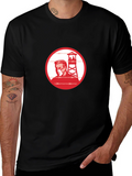 Black T-Shirt with Guard Tower Graphic